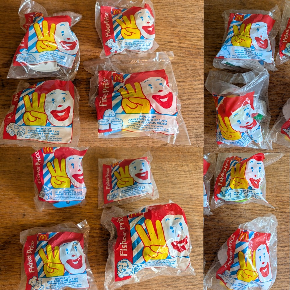 Lot of 12 Vintage 1997 McDonalds Fisher Price Happy Meal Toys Factory Sealed NIP